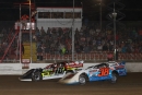 Jordan Bauer (10J) held off Dylan Thornton (38T) on May 15 at Quincy (Ill.) Raceway for his first career MARS Championship Series victory. (mikerueferphotos.photoreflect.com)