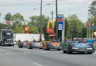 Fastrak competitors paraded through Hartwell. (Fastrak Racing Series)