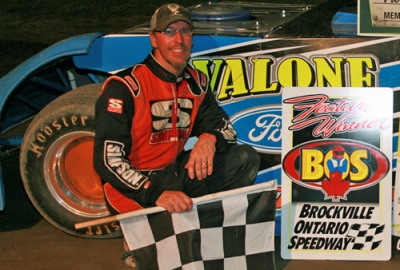 David Scott in victory lane at Brockville. (imagefactor.ca)