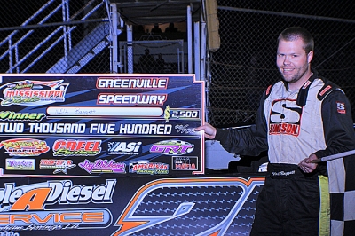 Neil Baggett scored his first MSCCS victory Saturday night at Greenville Speedway. (Best Photography)