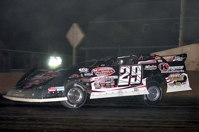 Darrell Lanigan scored his third World of Outlaws victory of 2011 at Hartford Motor Speedway. (Steve Datema)