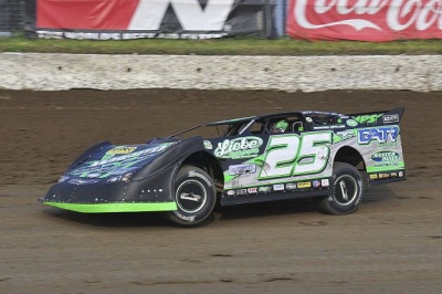 Chad Simpson gets rolling at I-80 Speedway, where he won the Alphabet Soup Classic later Sunday evening. (fasttrackphotos.net)