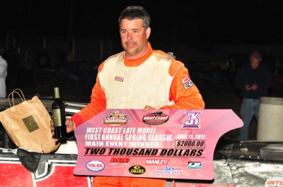 Steve Drake won the first-ever Late Model event at Calistoga Speedway. (Paul Trevino Racing Photos)