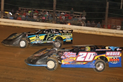 Devin Friese (12) battles Jacob Hawkins (20H) en route to his victory at Roaring Knob. (Tommy Michaels)