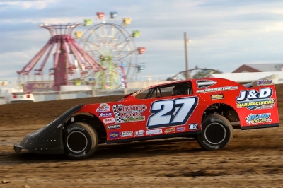 Jake Redetzke tunes up at the Brown County Fair race. (crpphotos.com)