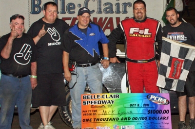Nick Lyons and his team visited victory lane twice at Belle-Clair. (photobilly.smugmug.com)