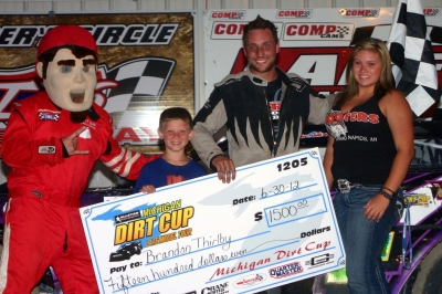 Brandon Thirlby becomes the first two-time winner on the Michigan Dirt Cup. (Steve Datema)