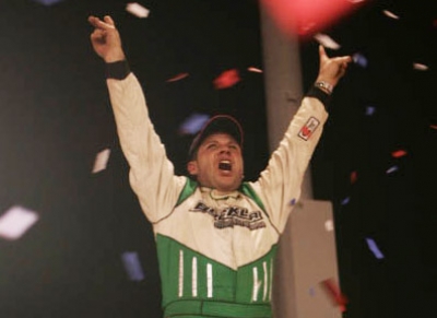 Jeremy Miller celebrates amid confetti. (Al Goulder)