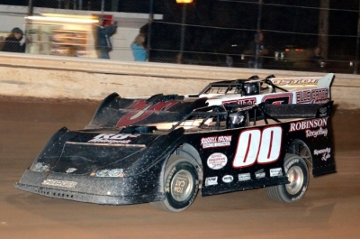 Russell Brown Jr. (00) gets the jump in Saturday's race. (Troy Bregy)