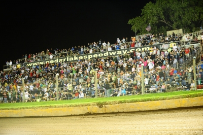 The backstretch at Cedar Lake Speedway. (mikerothphotography.com)
