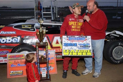 Kyle Berck talks about his Butler County Speedway victory. (Joe Orth)