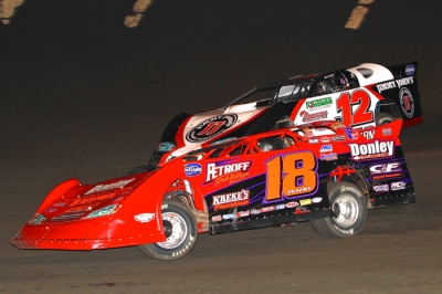 Shannon Babb (18) and Kevin Weaver (12) were among the six PDC heat-race winners. (Jeff Hall)