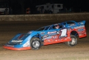 Brandon Sheppard heads for a $10,000 victory at All-Tech Raceway in Ellisville, Fla., in the Lucas Oil Late Model Dirt Series opener. (mikerueferphotos.photoreflect.com)