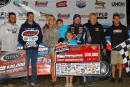Brandon Sheppard and the Rocket Chassis house car team captured May 9's Lucas Oil Late Model Dirt Series event at Fairbury (Ill.) Speedway for a $30,000 payday. (mikerueferphotos.photoreflect.com)