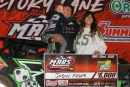 Jason Feger and family enjoy May 22's victory lane on the MARS Championship Series at Davenport (Iowa) Speedway. He earned $5,000. (mikerueferphotos.photoreflect.com)
