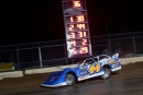 Running second early, Darrell Nelson heads for a July 4 Structural Buildings WISSOTA Challenge Series victory at Gondik Law Speedway in Superior, Wis. (highsideraceshots.com)