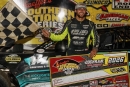 Cody Overton earned $7,553 in July 18's Schaeffer's Southern Nationals feature at Cochran (Ga.) Motor Speedway. (Chris Anderson)