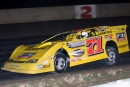Don O'Neal heads for his first-ever Michigan victory on May 11 at Hartford Motor Speedway. He earned $10,000. (Jim DenHamer)