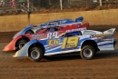 Tyler Carpenter (28) gets rolling June 15 at Ohio Valley Speedway in Parkersburg, W.Va., where he won the Late Model feature. (Dustin Jarrett)