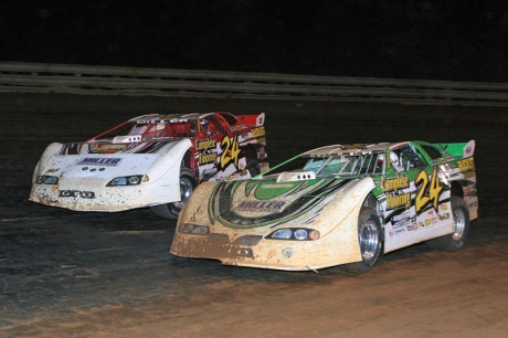 Jeremy Miller (inside) faced Gary Stuhler in a team car. (Barry Lenhart)