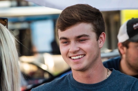 Garrett Smith in the Eldora pits. (Zach Yost)