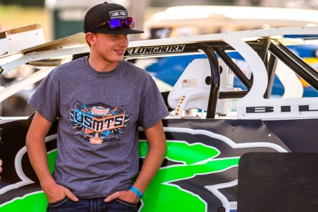 Dillon McCowan stands by at Deer Creek Speedway. (heathlawsonphotos.com)