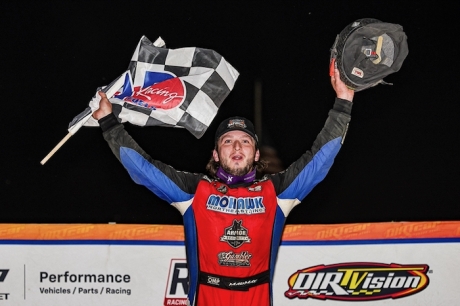 Max McLaughlin celebrates in Quincy, Ill. (Tyler Carr)