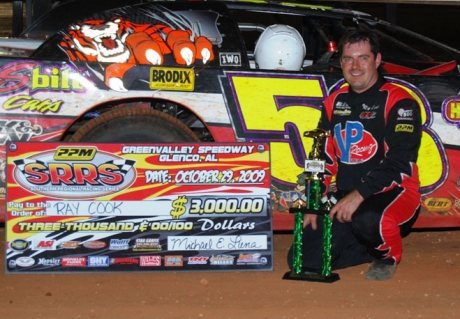 Ray Cook visits victory lane. (Connie Putnam)