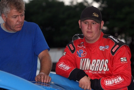 Russ King (right) and Mark Richards of Rocket Chassis. (Todd Battin)