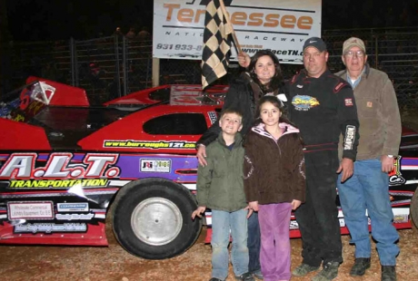 Anthony Burroughs in victory lane. (Doris Cherry)