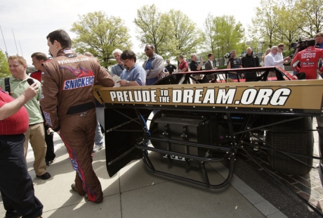 Kyle Busch answers questions at Tuesday's press conference. (Getty Images)