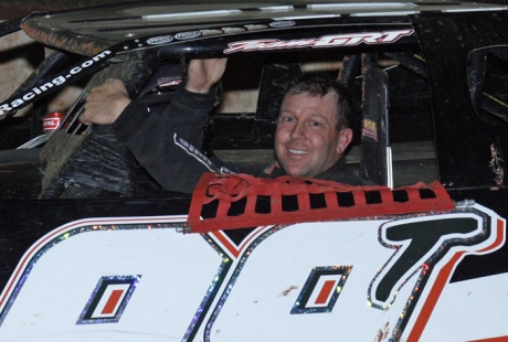 Eric Turner reaches victory lane. (Ron Mitchell)