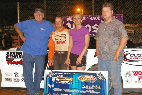 Casey Roberts visits victory lane. (Rusty Carlton)