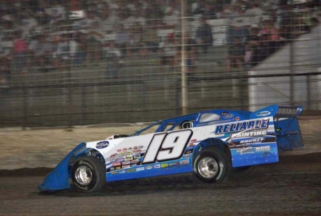 Austin Hubbard heads for a rain-shortened victory. (ornesscreations.com)