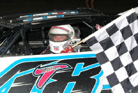 John Flinner visits victory lane. (Frank Wilson)