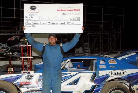 Brady Sell in victory lane. (Steve Reeck)