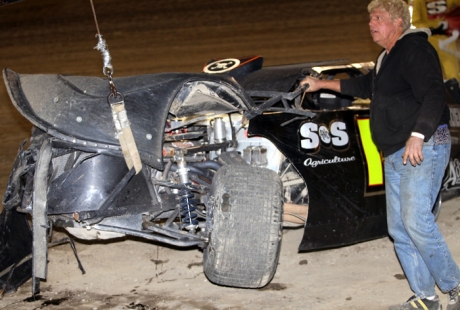 This damage knocked J.R. Hotovy out of the UMP Nationals. (Jim DenHamer)