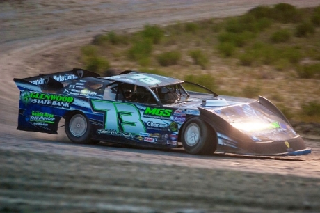 Zach Johnson won from the pole position at Southwest Speedway. (Layne Mulder)