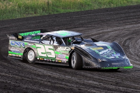 Chad Simpson tunes up at Adams County Speedway. (fasttrackphotos.net)