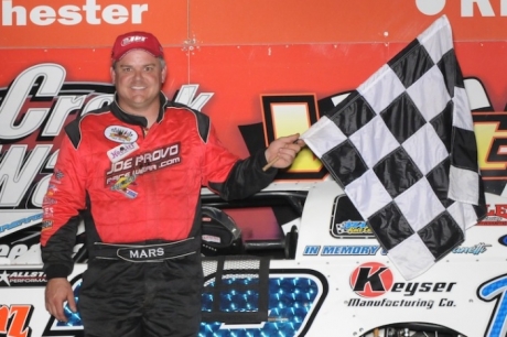 Jimmy Mars visits victory lane at Deer Creek, where he'll try to return at July 13's Gopher 50. (jdphotosports.photoreflect.com)