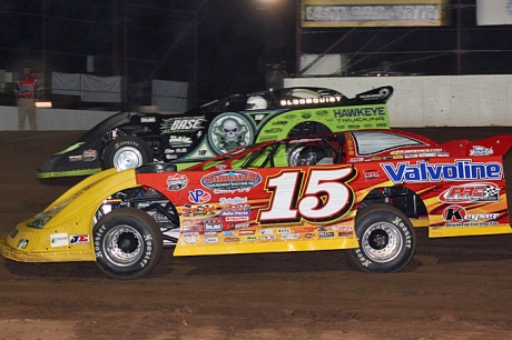 Scott Bloomquist (0) earned $10,000 for his Wheatland victory. (Ron Mitchell)