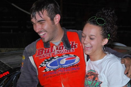 Dustin Linville and his wife Shae celebrate at Wartburg. (photobyconnie.com)