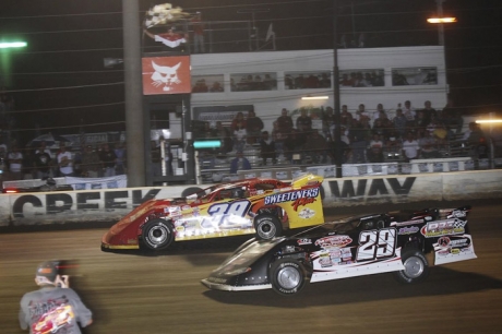 Tim McCreadie (39) nipped Darrell Lanigan (29) in the Gopher 50 two years ago. (Mike Roth)