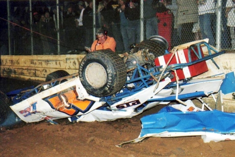 Waylon Morris flipped but wasn't injured. (Paul DuRoy)