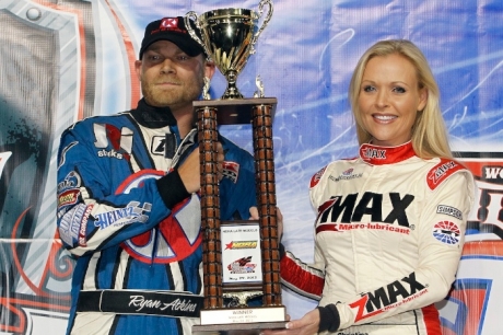 Ryan Atkins picks up his hardware at Charlotte. (CMS Photo/HHP)