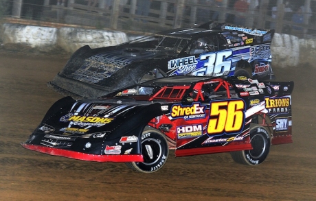 Jeff Walston (56) heads to victory at Cedar Ridge Speedway. (dt52photos.com)