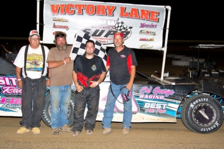 Kevin Sitton reaches victory lane at Cotton Bowl Speedway. (Dancer Motorsports)