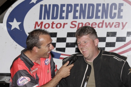 Darren Ackerman talks about his victory. (Scott Swenson)