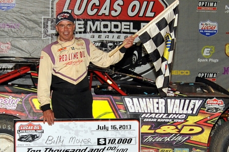 Billy Moyer earned his 17th career Lucas Oil victory. (Todd Boyd)