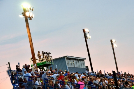 The frontstretch grandstands at Florence Speedway. (thesportswire.net)